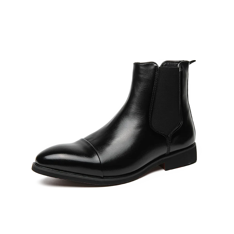 Chelsea Boots Hombre Suela Roja - Botines Business Slip-On Elegantes
