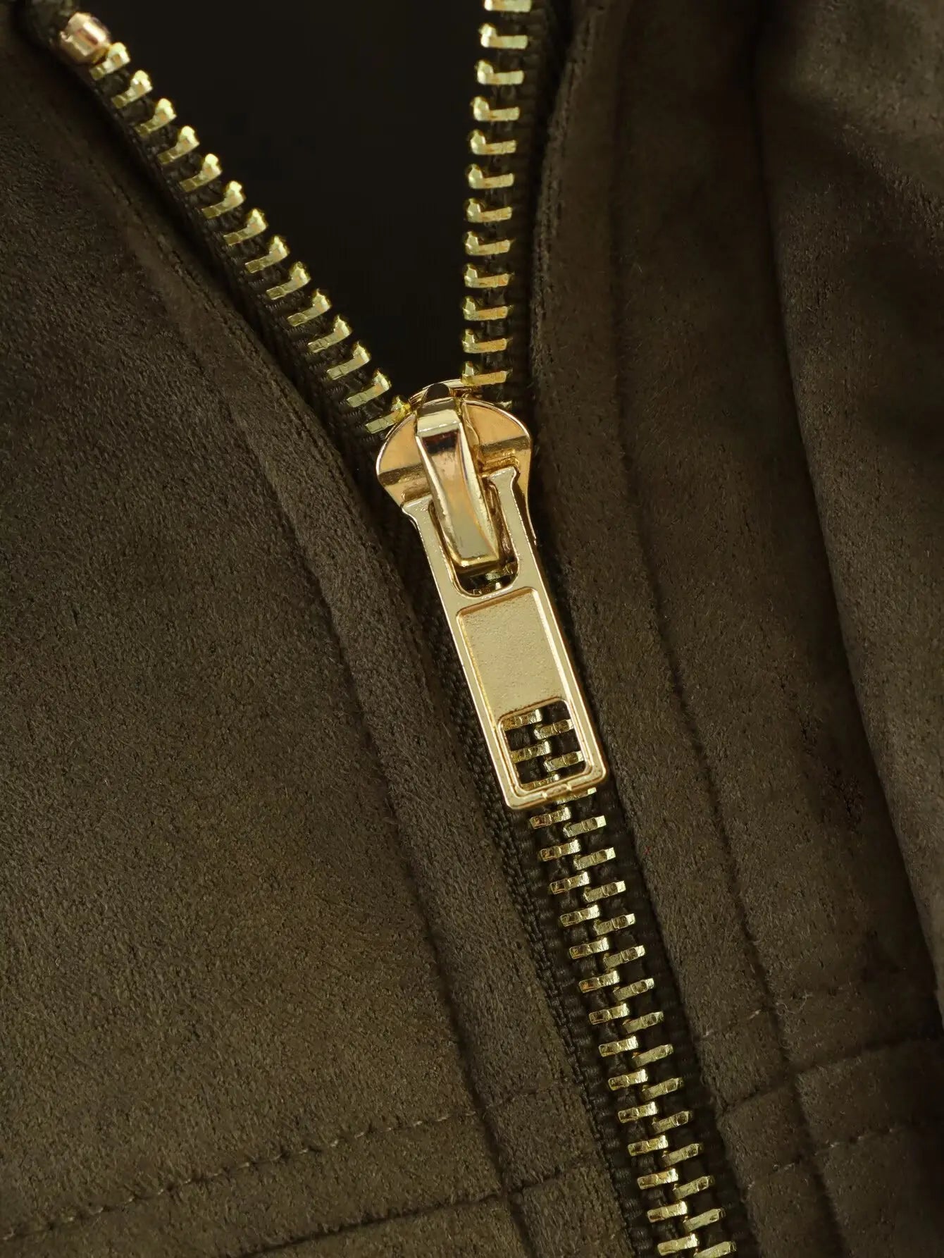 Chaqueta Suede Retro con Cremallera - Estilo Street Fashion Mujer