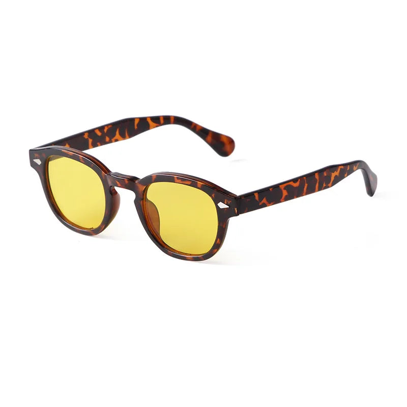 Gafas de Sol Vintage Shell Redondas - Diseño Retro Remaches UV400