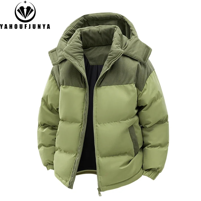 Parka con Capucha Desmontable - Cortavientos Cálida Hombre