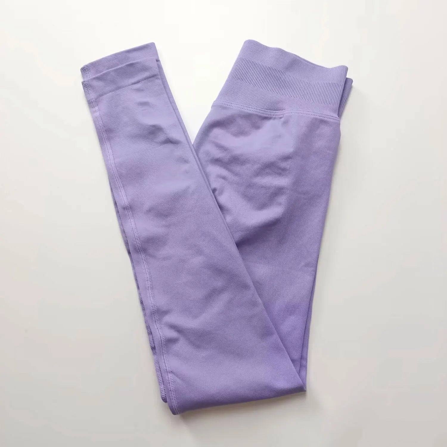 Leggings Deportivos Sin Costuras - Banda Acanalada y Efecto Push-Up