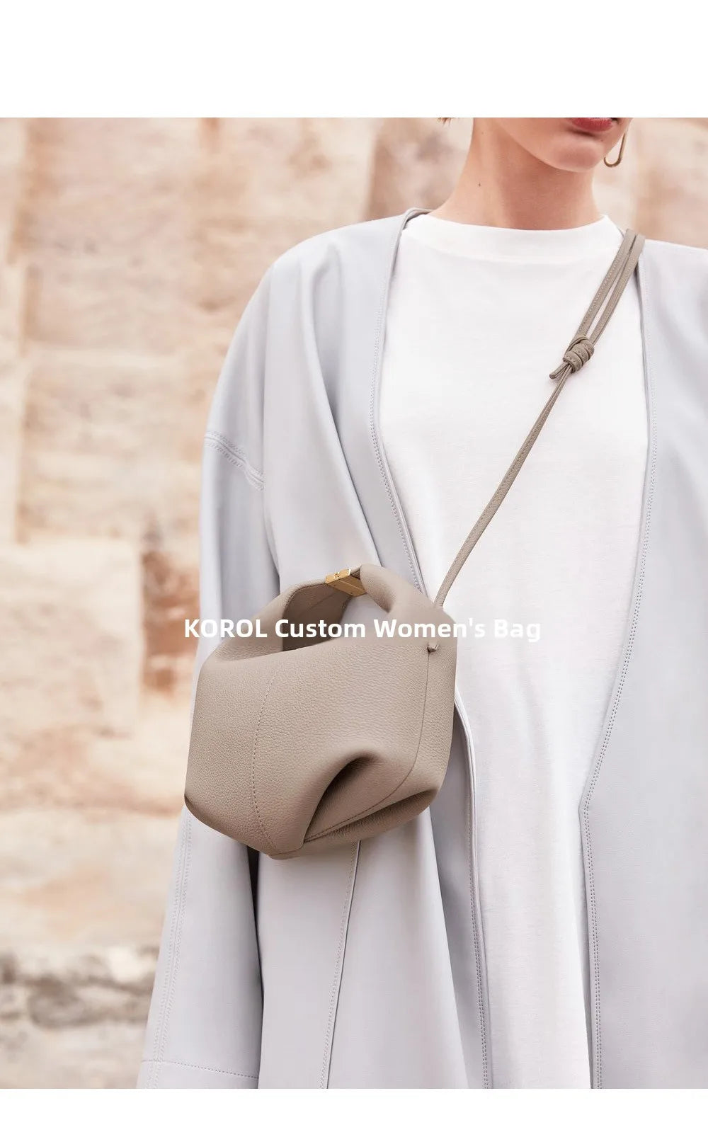 Bolso de Mano Francés Niche 2025 - Cuero con Hebilla Estilo Minimalista