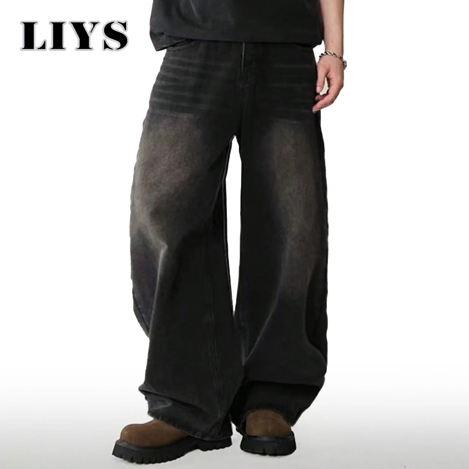 Jeans Baggy Coreano 4 Estaciones - Pierna Ancha High Street Hombre