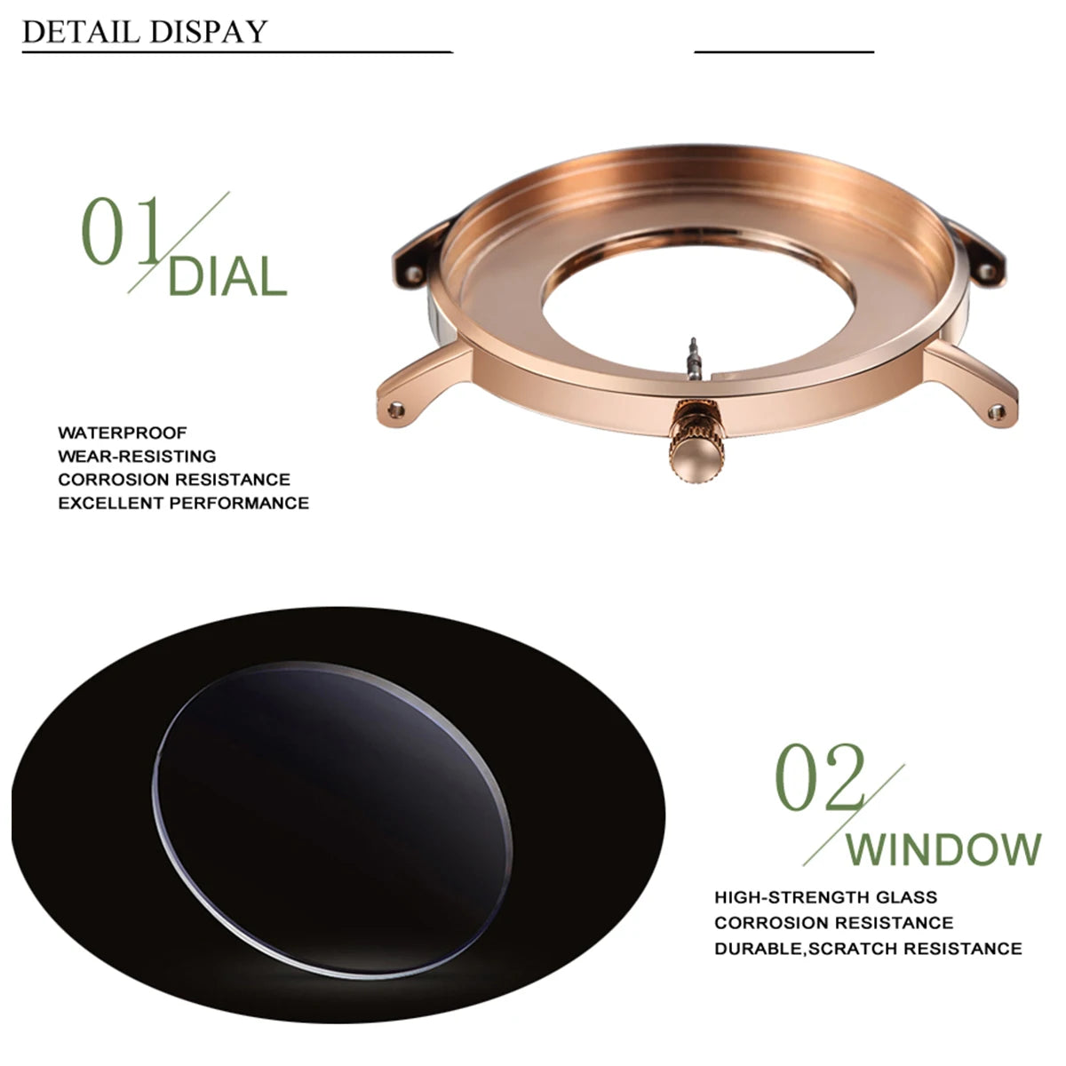 Reloj HANNAH MARTIN Rose Gold 36mm - Acero Inoxidable Cuarzo Japonés Mujer