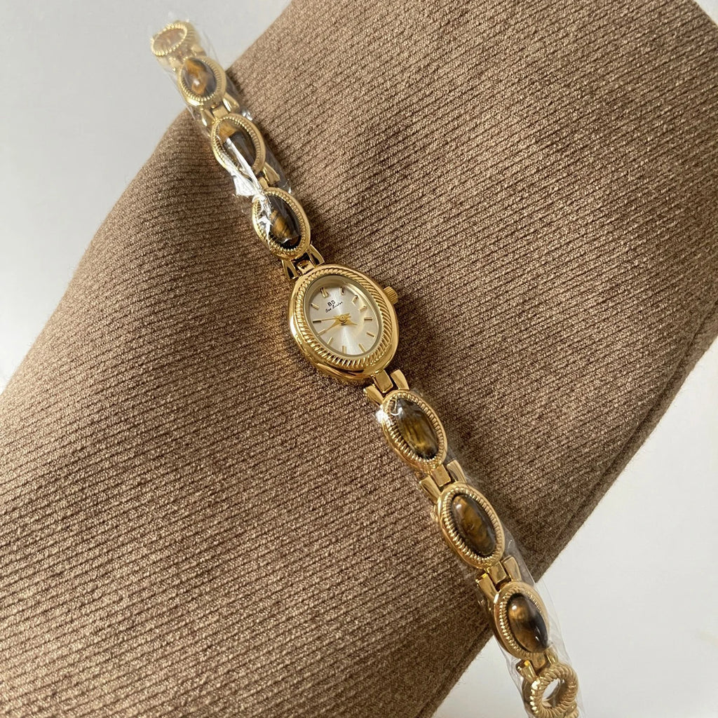 Reloj de Lujo con Jade Verde - Pulsera Joyería Cuarzo Elegante Mujer