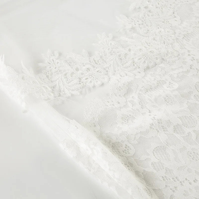 Vestido Mini Sexy con Encaje Transparente - Tirantes Finos