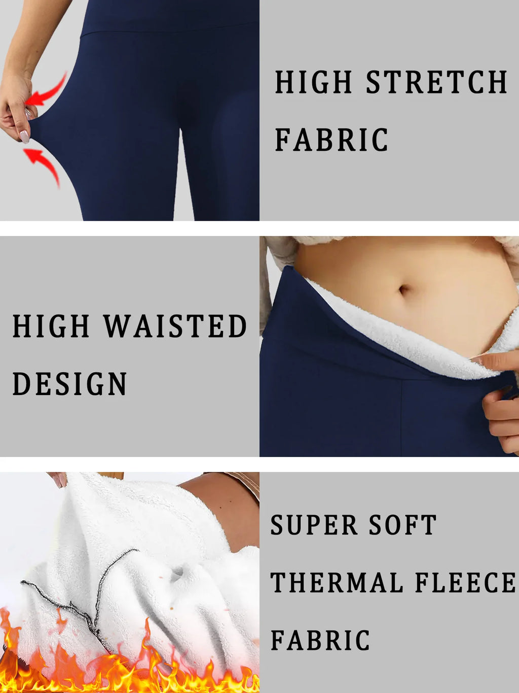 Leggings Térmicos con Forro Polar - Cintura Alta y Control de Abdomen
