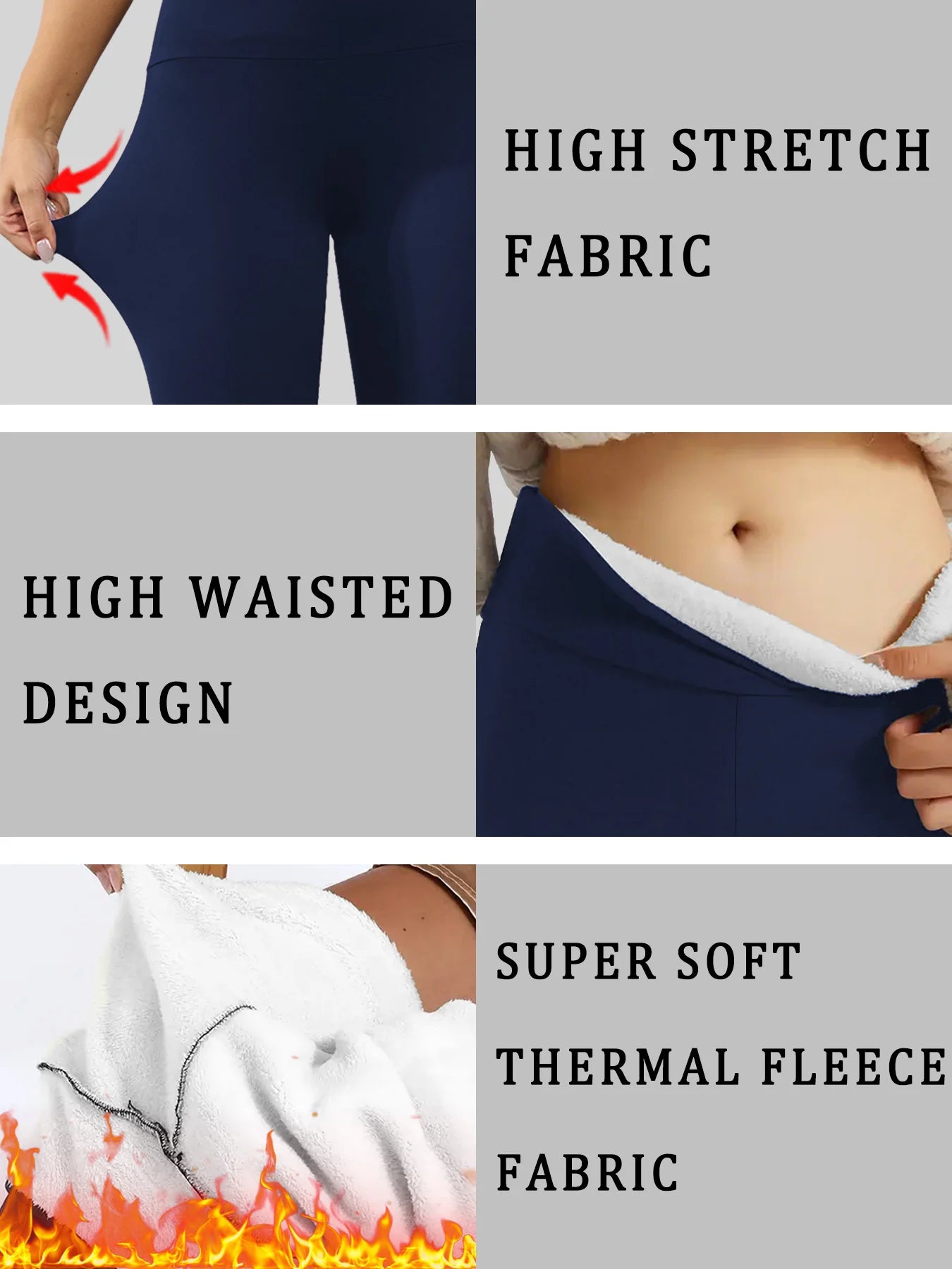 Leggings Térmicos con Forro Polar - Cintura Alta y Control de Abdomen