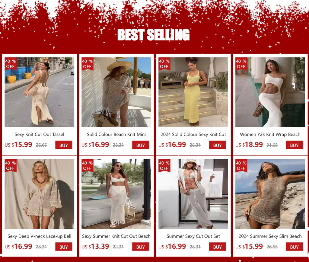 Vestido de Playa Crochet con Volantes - Cuello Halter