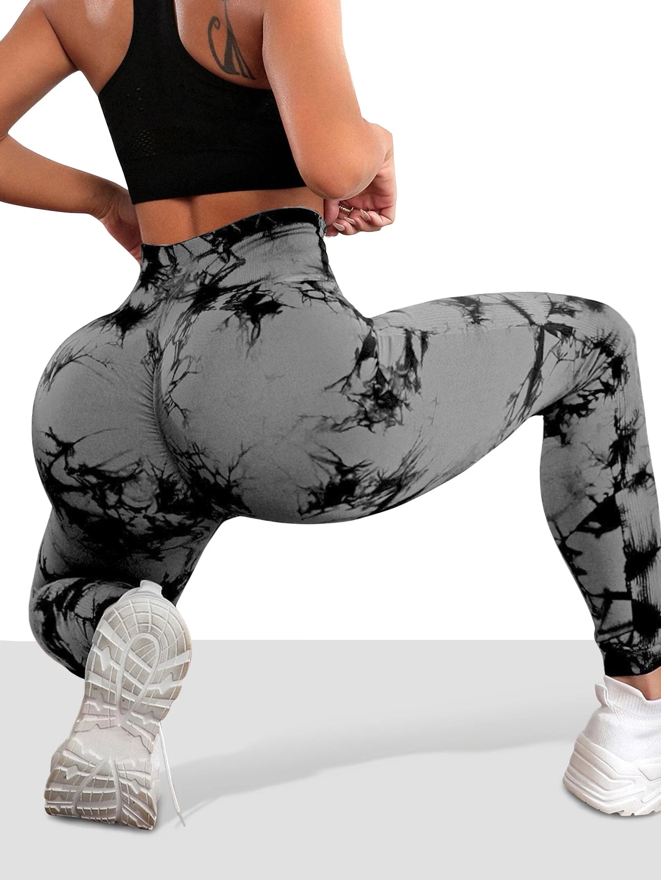 Leggings de Yoga Tie-Dye Sin Costuras - Cintura Alta
