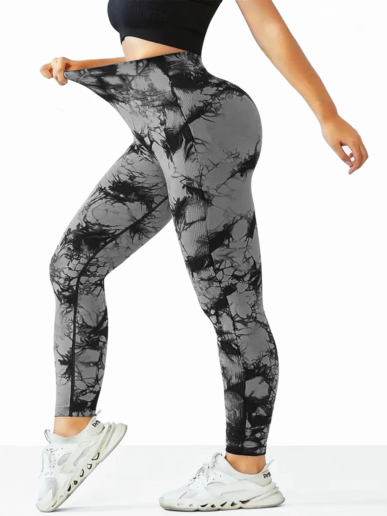 Leggings de Yoga Tie-Dye Sin Costuras - Cintura Alta