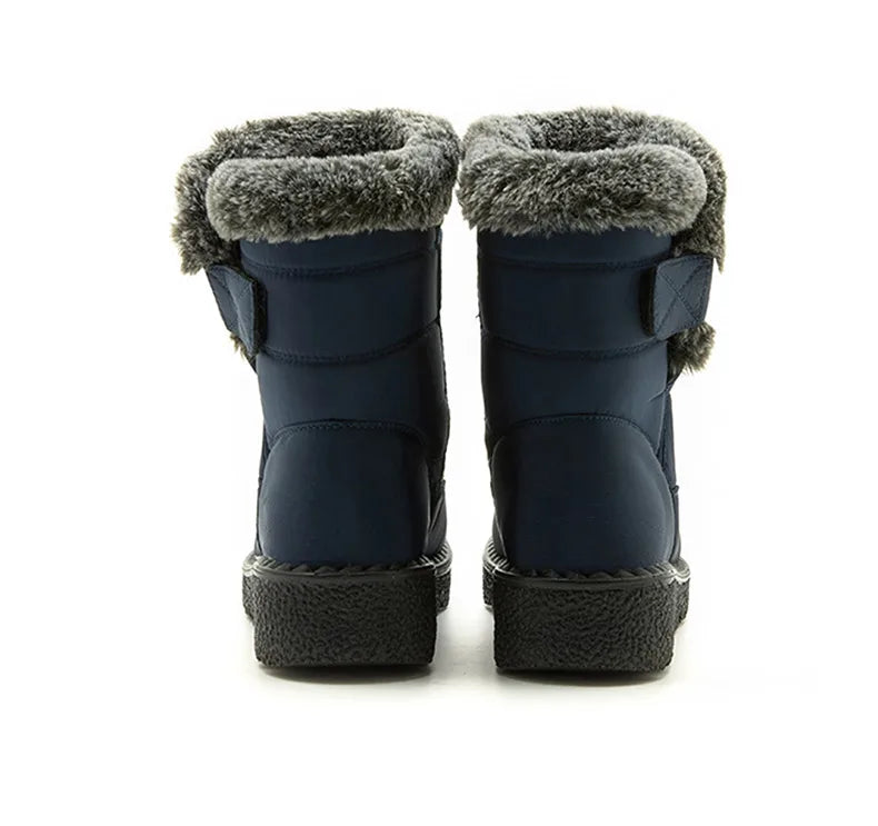 Botas Nieve Mujer Impermeables con Pelo - Botines Invierno Cálidos Antideslizantes