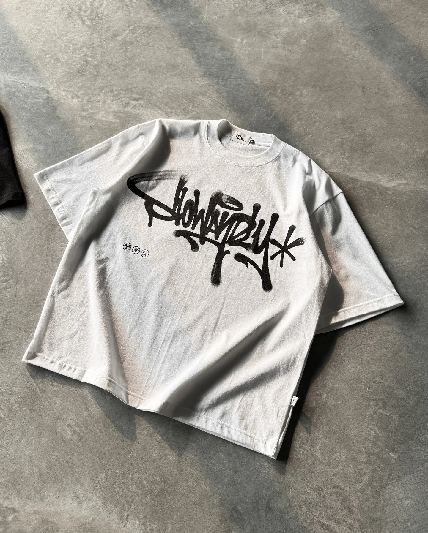 Camiseta Casual con Diseño de Letras - Oversized Cuello Redondo Harajuku Hip Hop Unisex