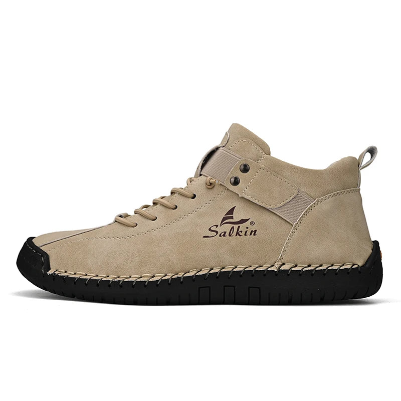 Zapatos Cuero Artesanales Hombre 2025 - Sneakers Transpirables Diseño Premium