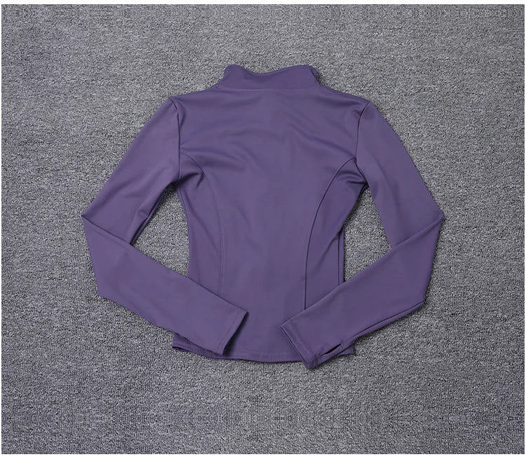 Chaqueta Deportiva con Cremallera - Manga Larga para Yoga y Gym