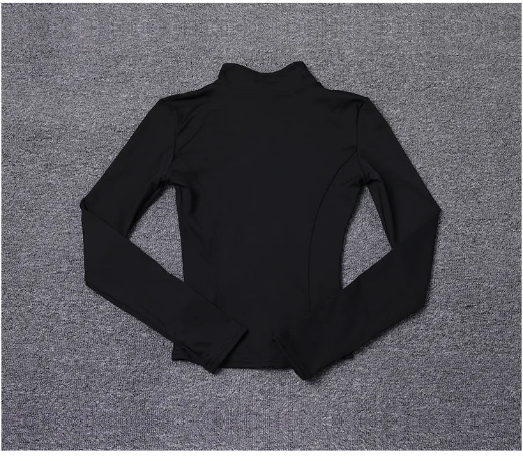 Chaqueta Deportiva con Cremallera - Manga Larga para Yoga y Gym