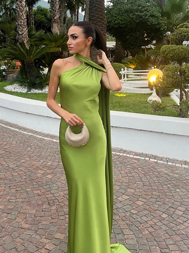 Vestido Halter Elegante con Lazo - Espalda Descubierta