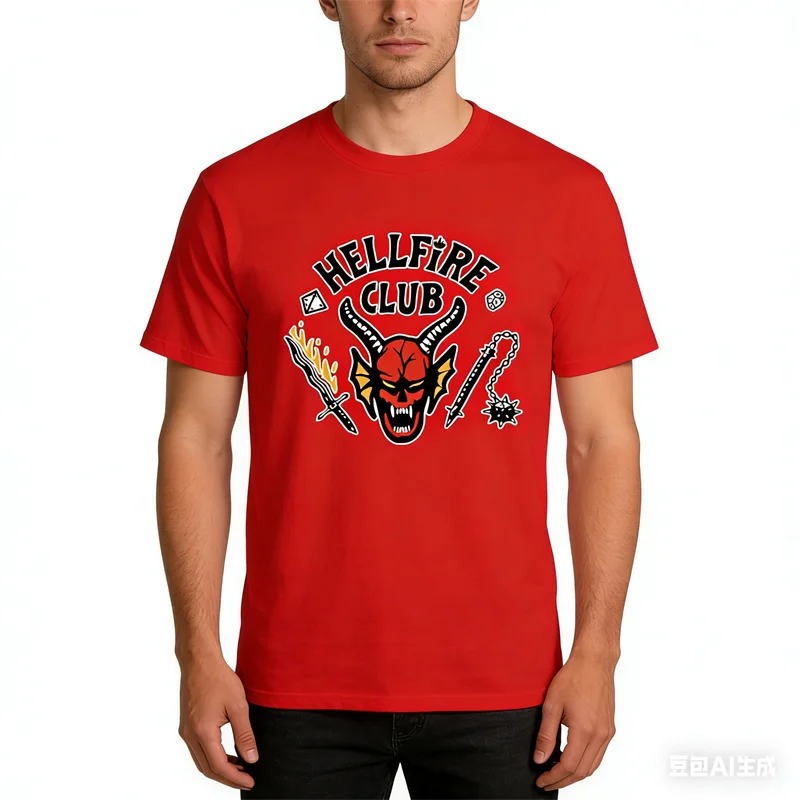 Camiseta 3D Estilo Diablo Salvaje - Estampado Gráfico Manga Corta Casual Unisex