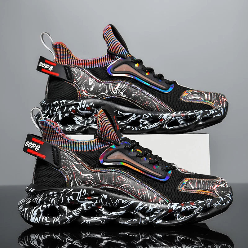 Sneakers Luxury Hombre Flyknit - Zapatillas Casuales Transpirables Multicolor