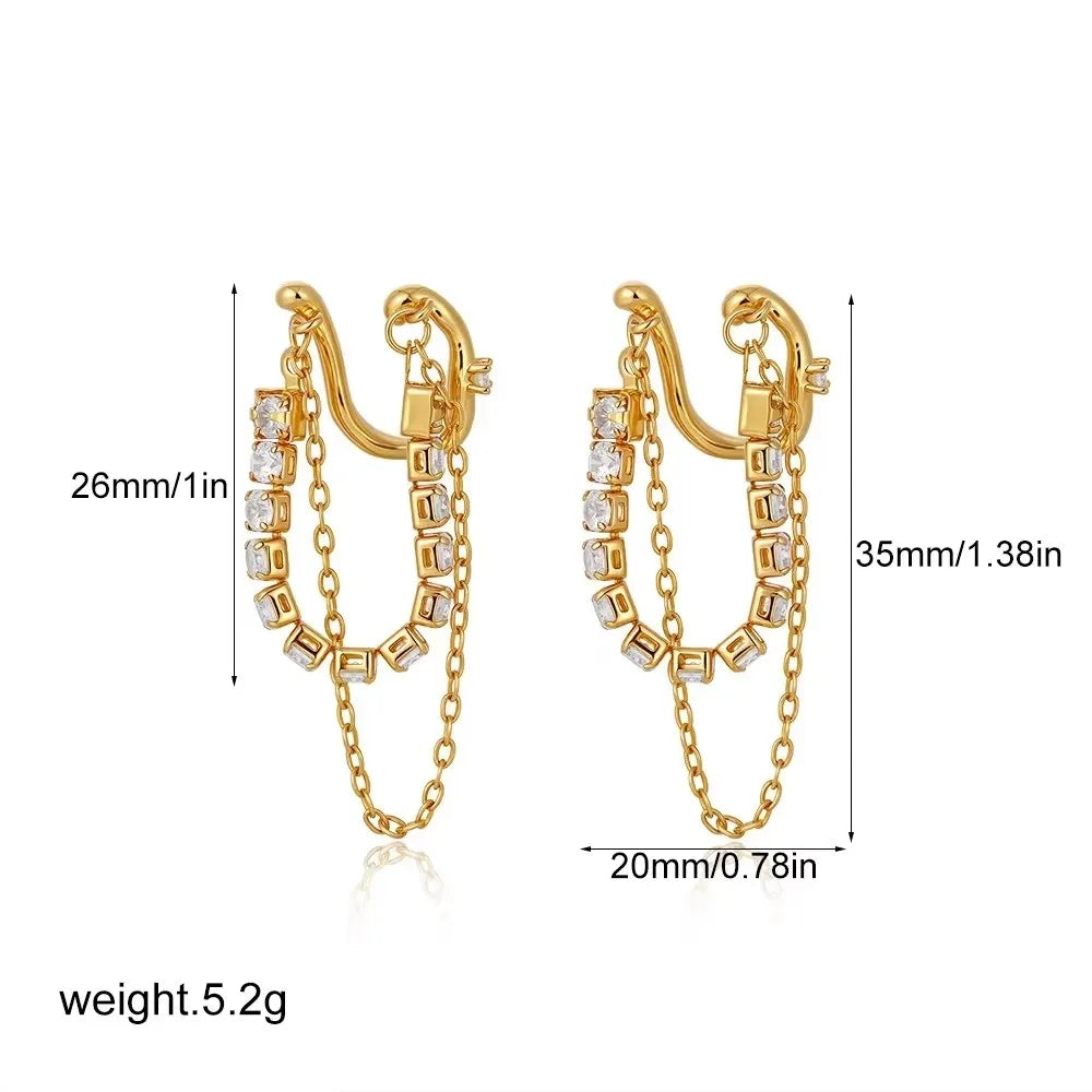 Aros Acero Inoxidable Zirconia Vintage - Huggie Waterproof Colores Mujer