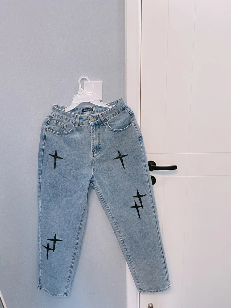 Jeans Streetwear Baggy Pierna Ancha - Estilo Coreano Cargo Hombre