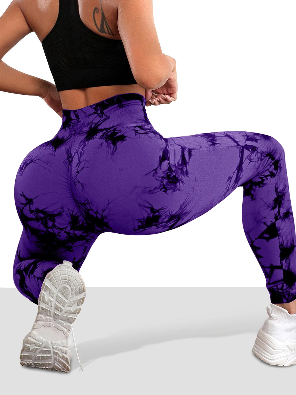 Leggings de Yoga Tie-Dye Sin Costuras - Cintura Alta