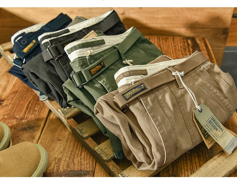 Pantalones Cargo Workwear Retro - Estilo Americano Hombre