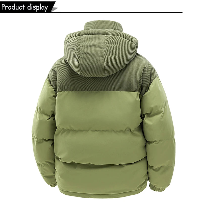 Parka con Capucha Desmontable - Cortavientos Cálida Hombre