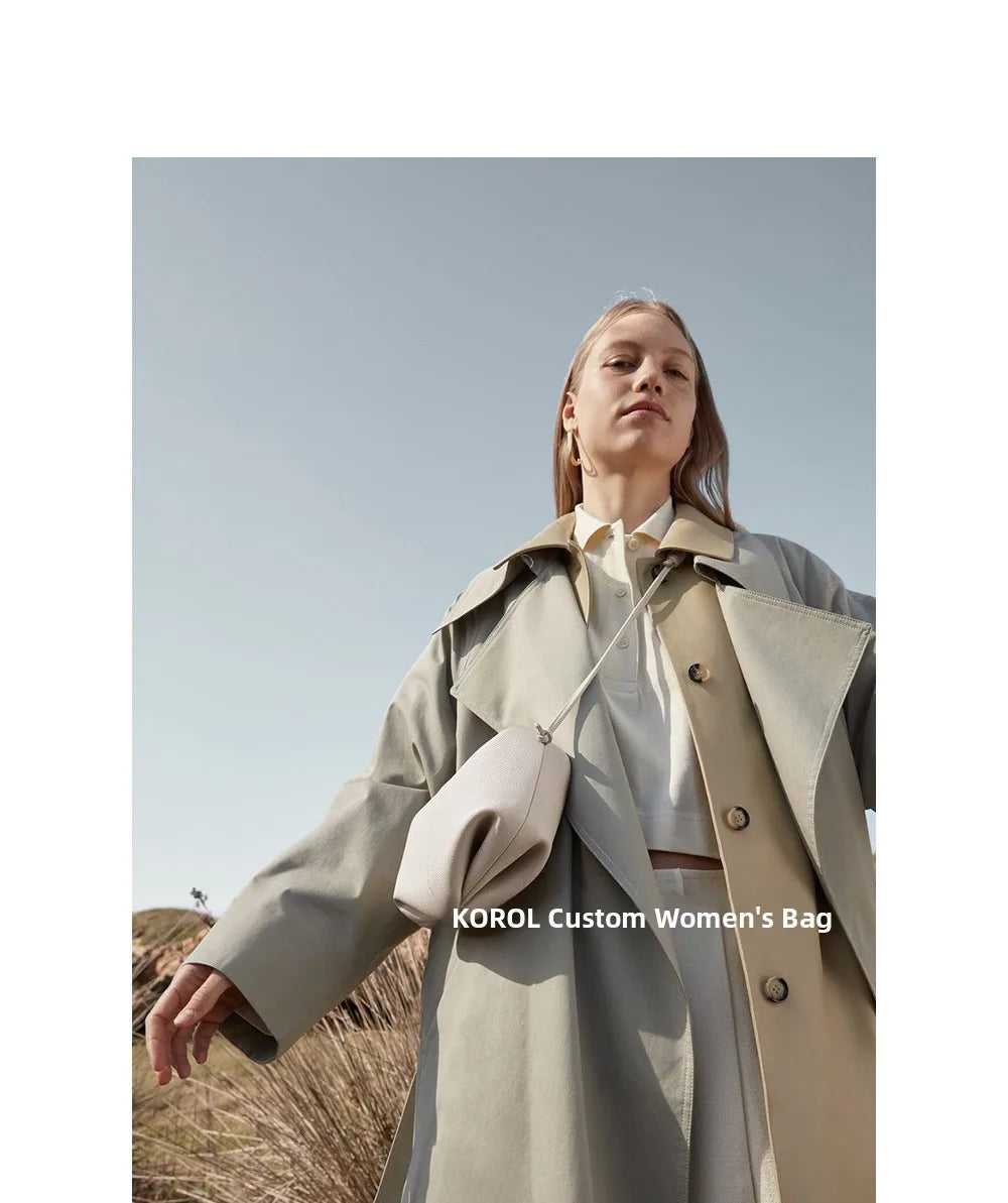 Bolso de Mano Francés Niche 2025 - Cuero con Hebilla Estilo Minimalista