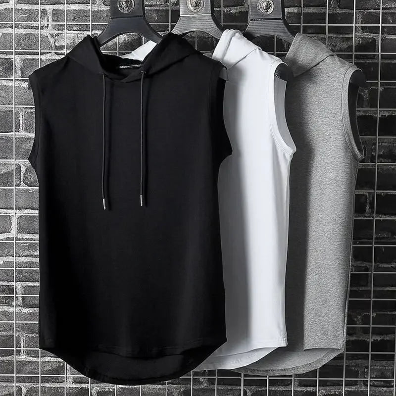 Chaleco Deportivo Sin Mangas con Capucha - Hip Hop Verano Hombre