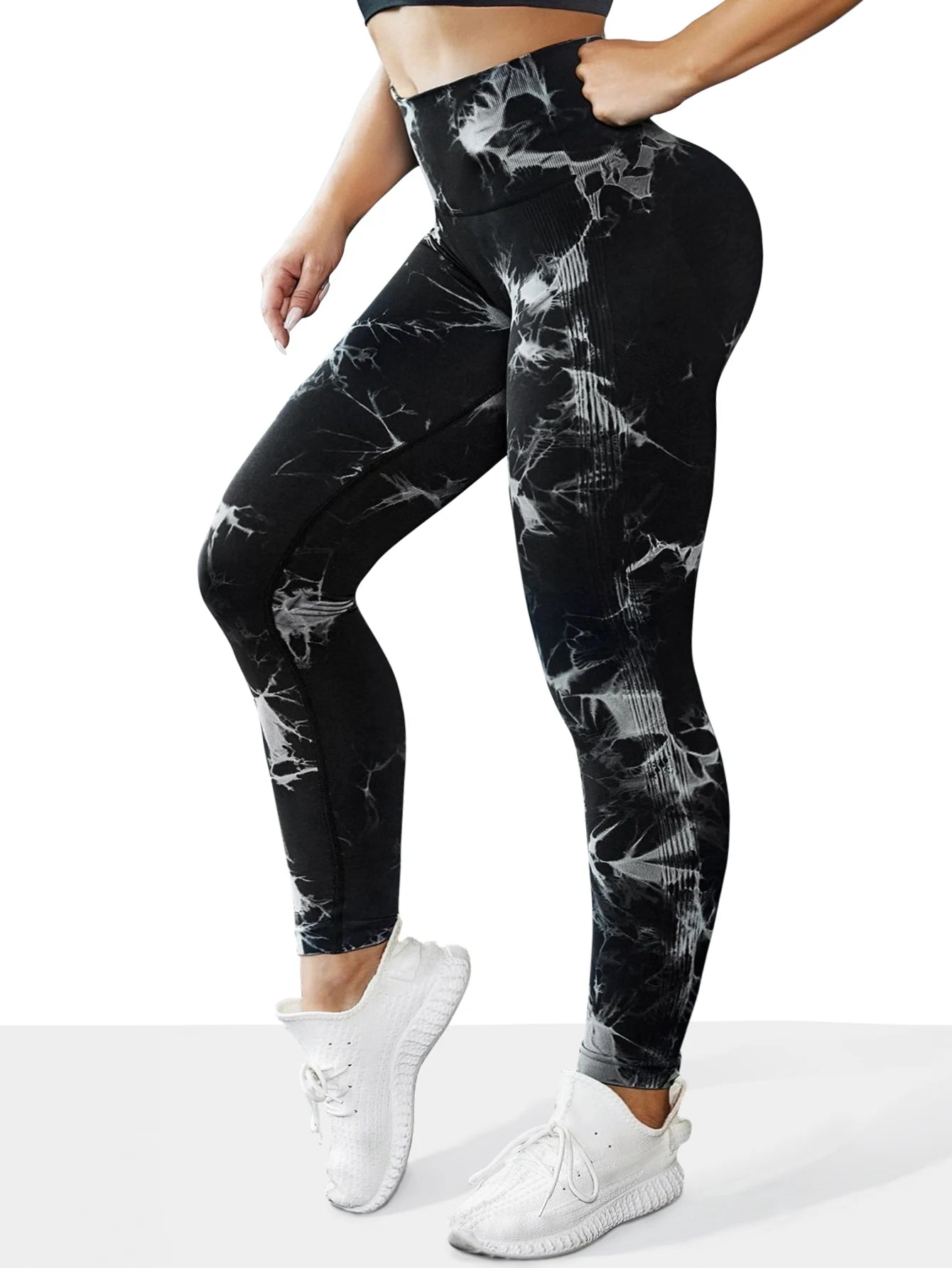 Leggings de Yoga Tie-Dye Sin Costuras - Cintura Alta