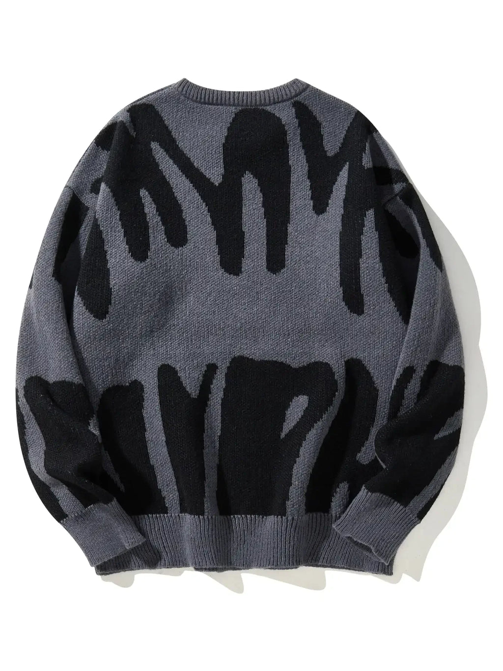Suéter con Patrón Jacquard Irregular - Cuello Redondo Hombre
