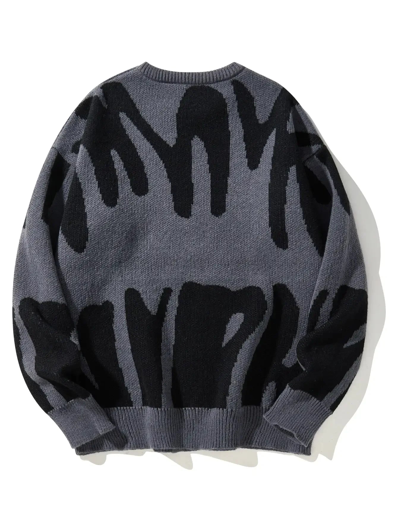 Suéter con Patrón Jacquard Irregular - Cuello Redondo Hombre