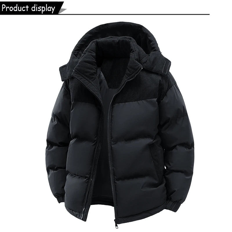 Parka con Capucha Desmontable - Cortavientos Cálida Hombre