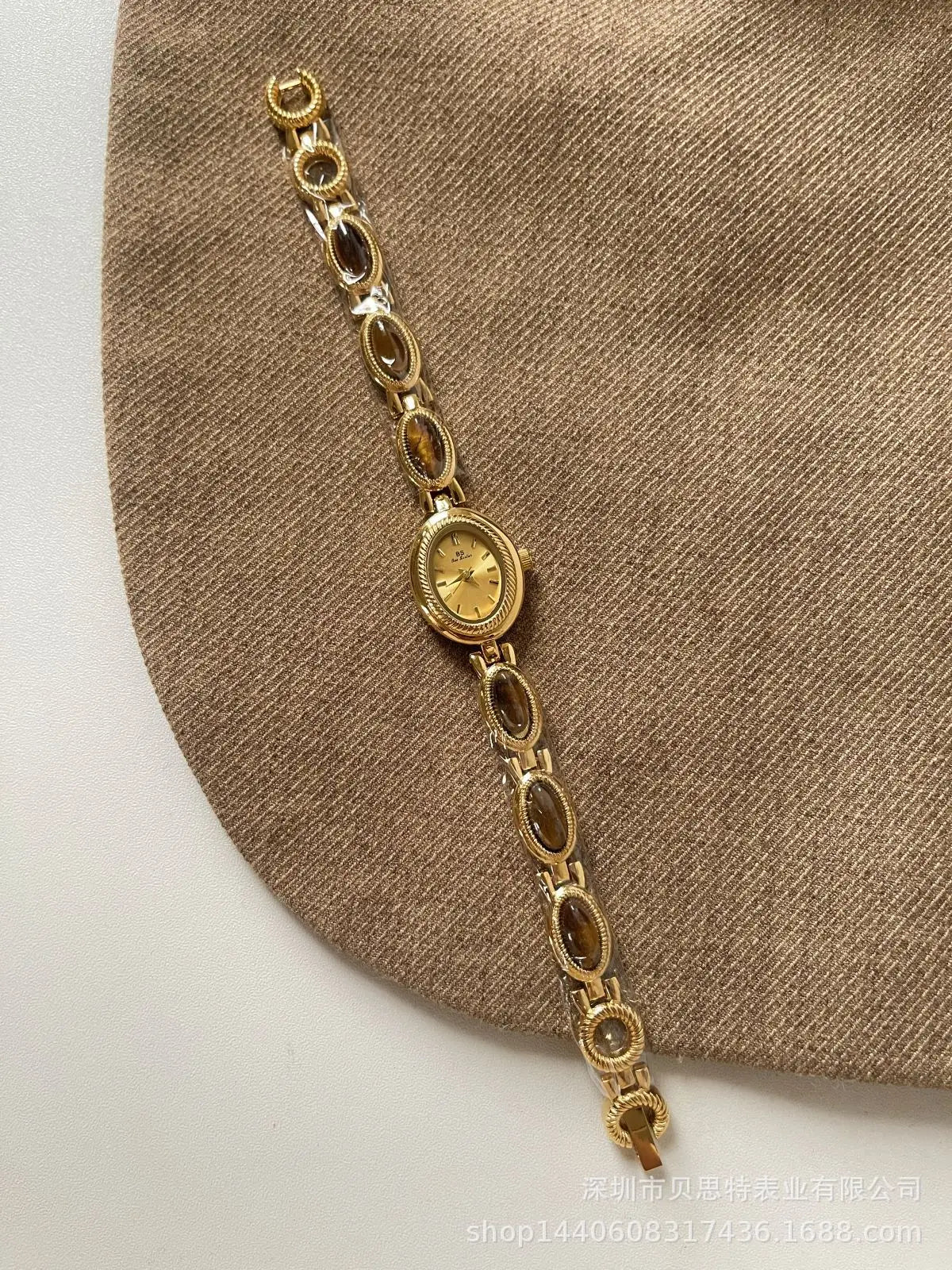 Reloj de Lujo con Jade Verde - Pulsera Joyería Cuarzo Elegante Mujer