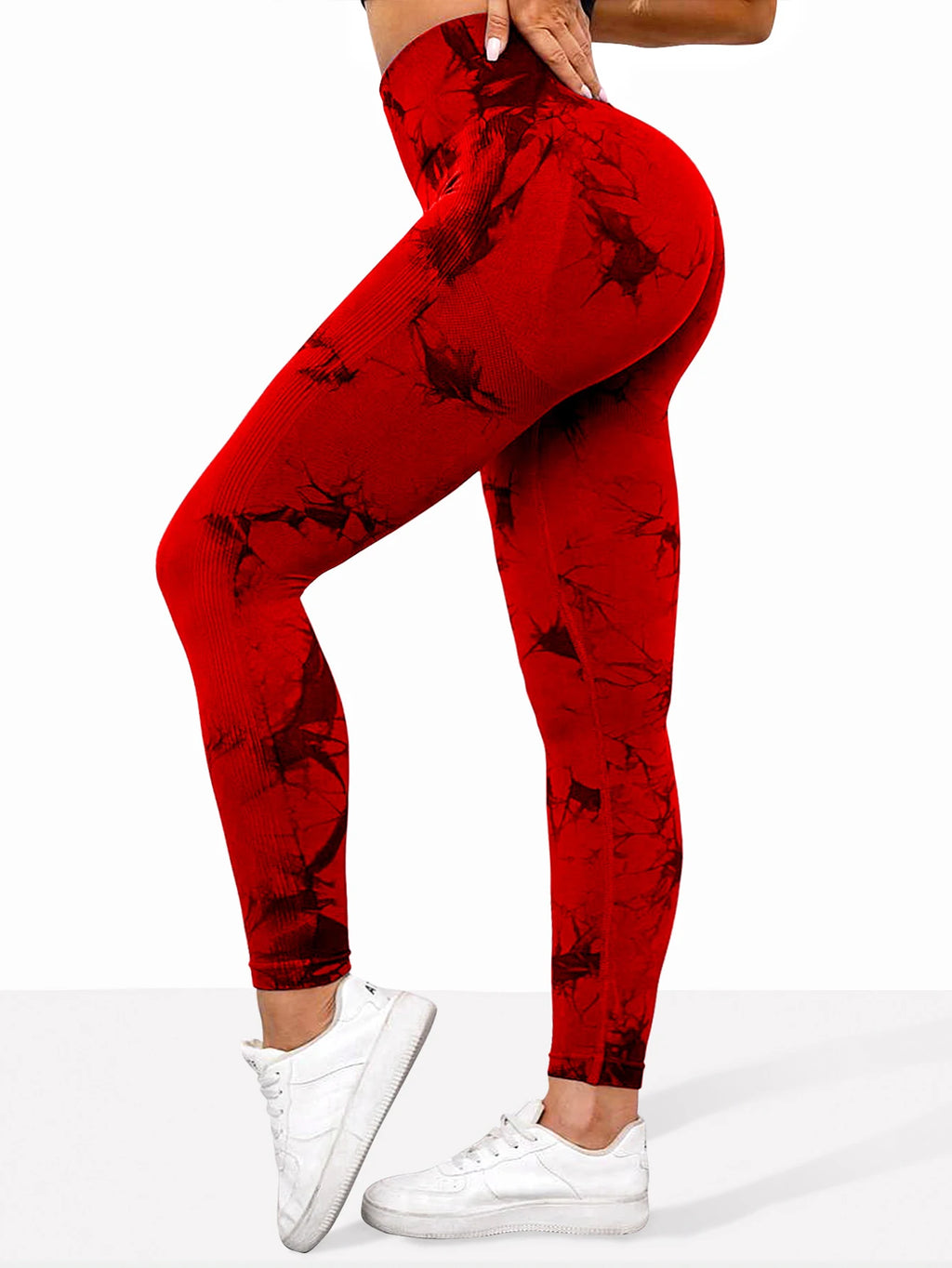 Leggings de Yoga Tie-Dye Sin Costuras - Cintura Alta