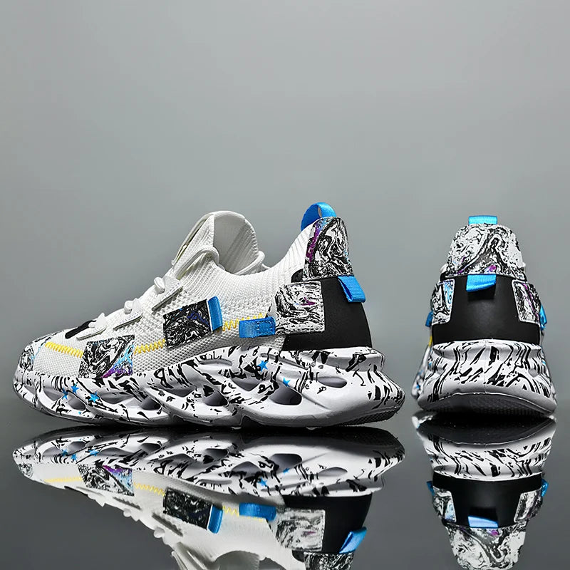 Sneakers Luxury Hombre Flyknit - Zapatillas Casuales Transpirables Multicolor