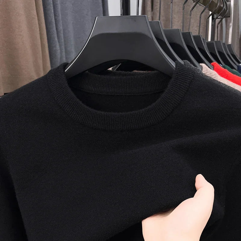 Suéter Casual con Patrón Diamante - Cuello Redondo Tejido Hombre