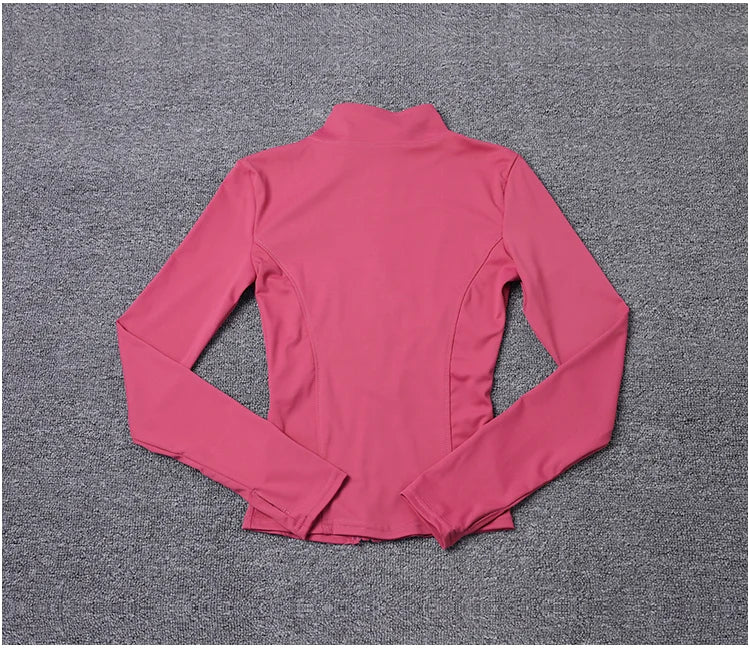 Chaqueta Deportiva con Cremallera - Manga Larga para Yoga y Gym