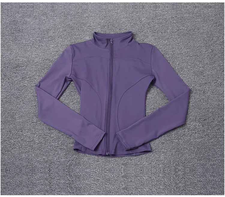 Chaqueta Deportiva con Cremallera - Manga Larga para Yoga y Gym