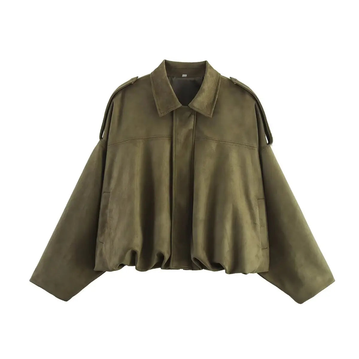 Chaqueta Suede Retro con Cremallera - Estilo Street Fashion Mujer