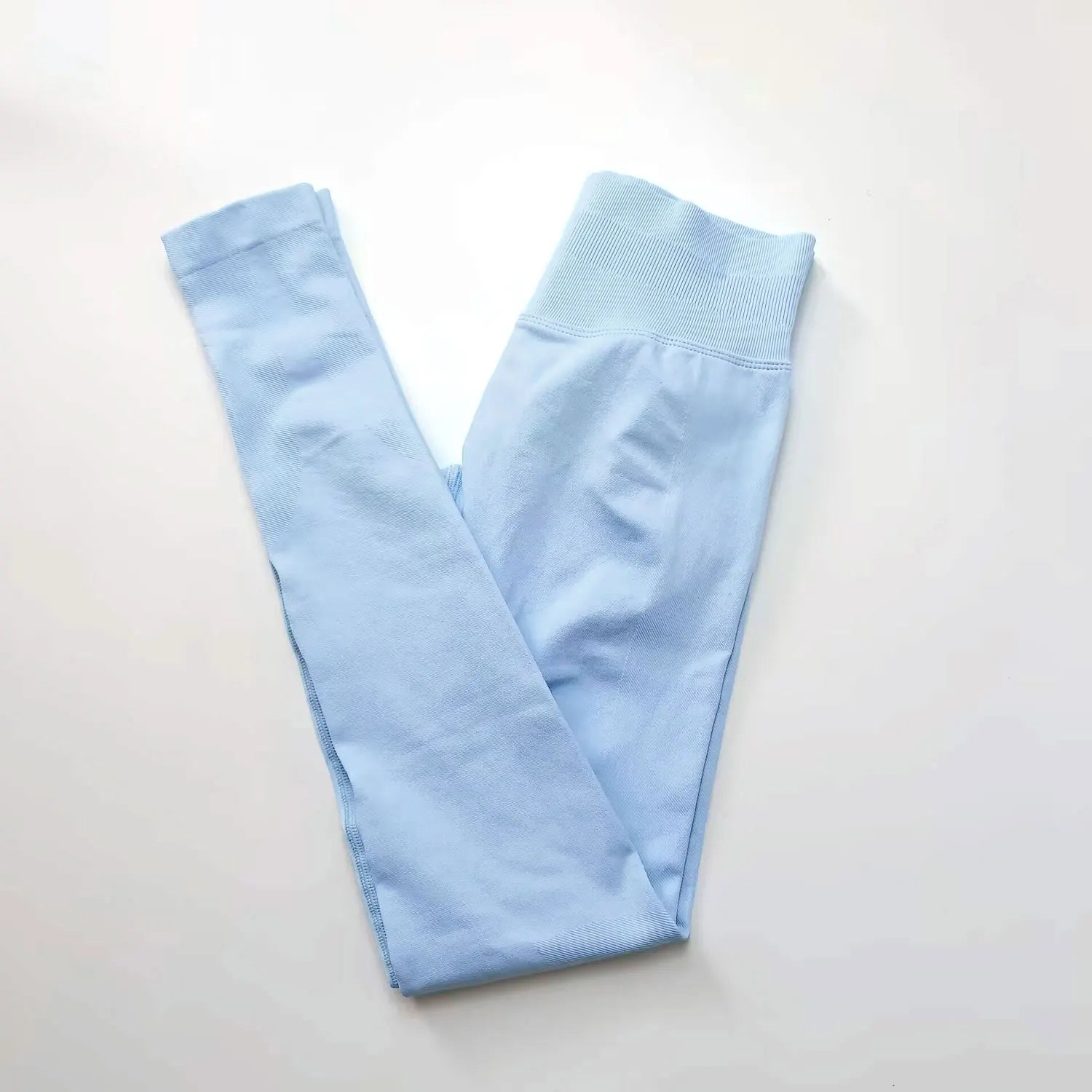 Leggings Deportivos Sin Costuras - Banda Acanalada y Efecto Push-Up