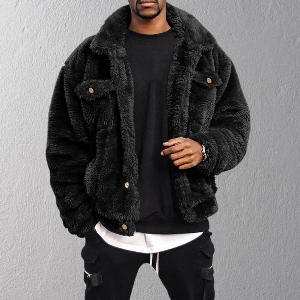 Chaqueta de Invierno con Forro de Felpa - Estilo Hip Hop Hombre