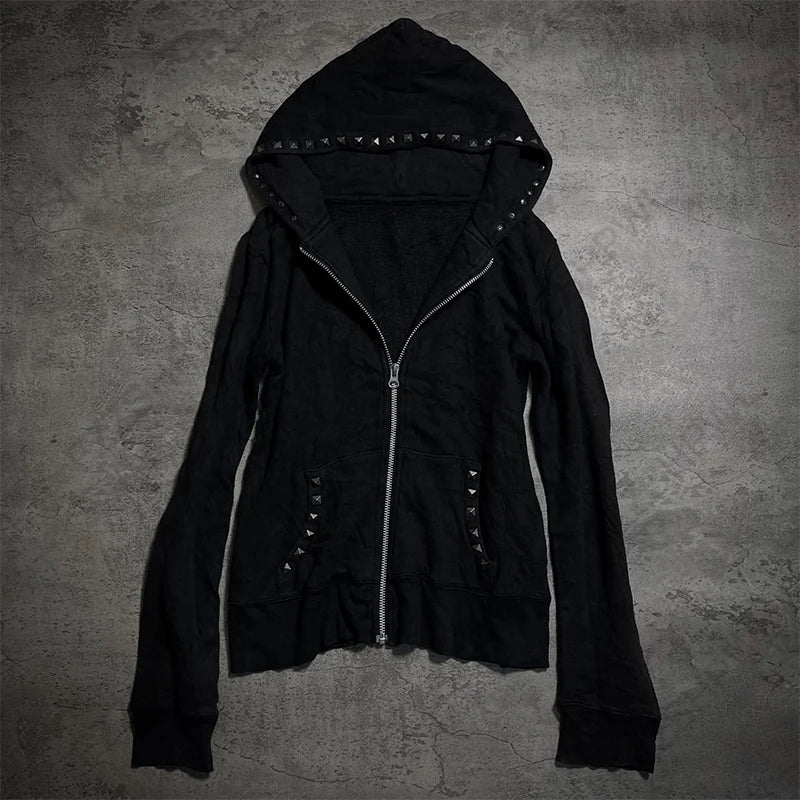 Sudadera con Cuello de Piel Sintética - Estilo Y2K Harajuku