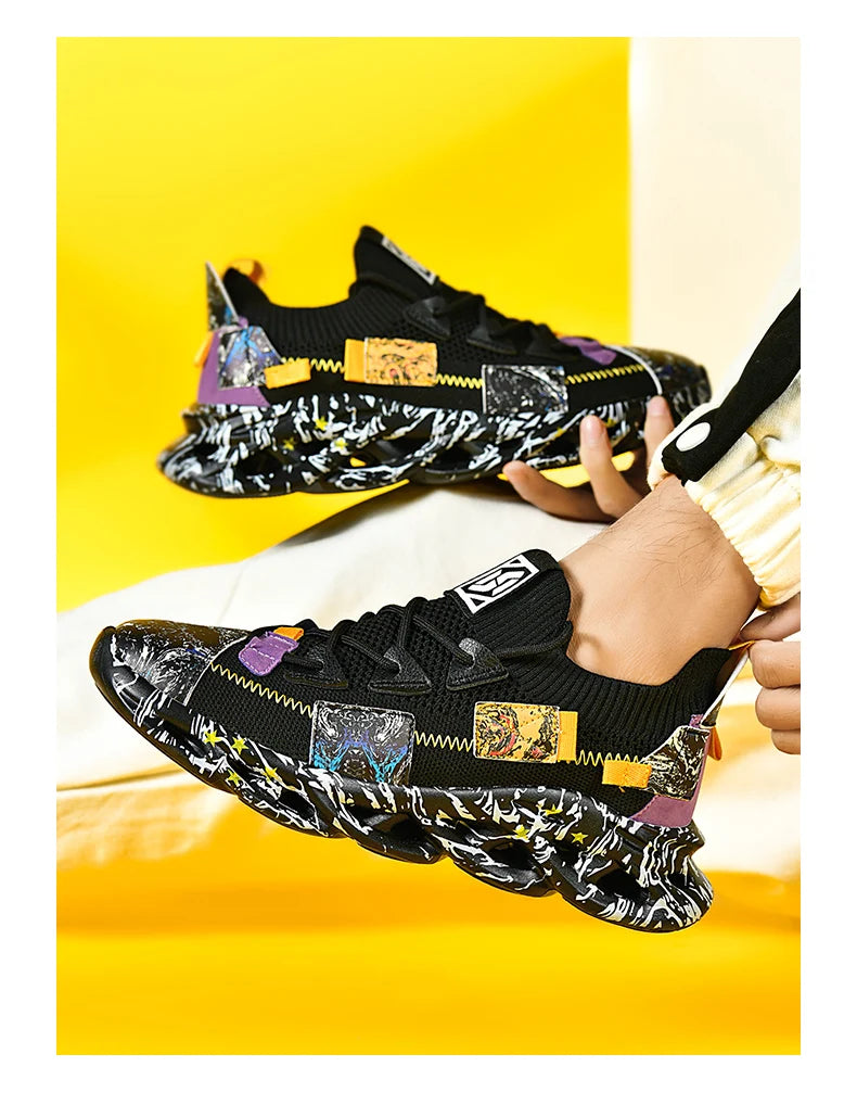 Sneakers Luxury Hombre Flyknit - Zapatillas Casuales Transpirables Multicolor