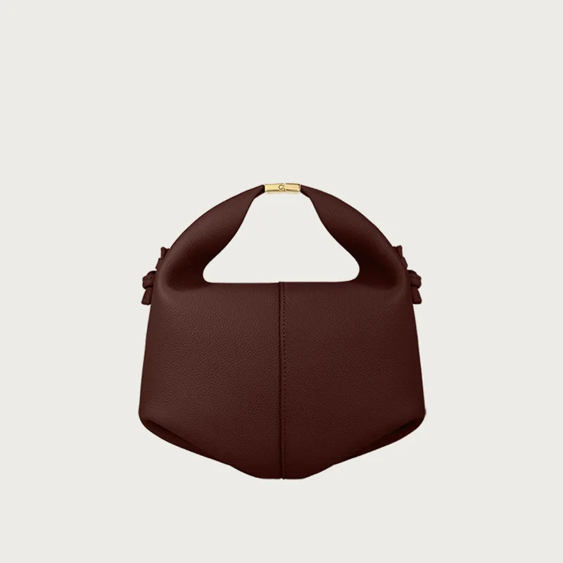 Bolso de Mano Francés Niche 2025 - Cuero con Hebilla Estilo Minimalista