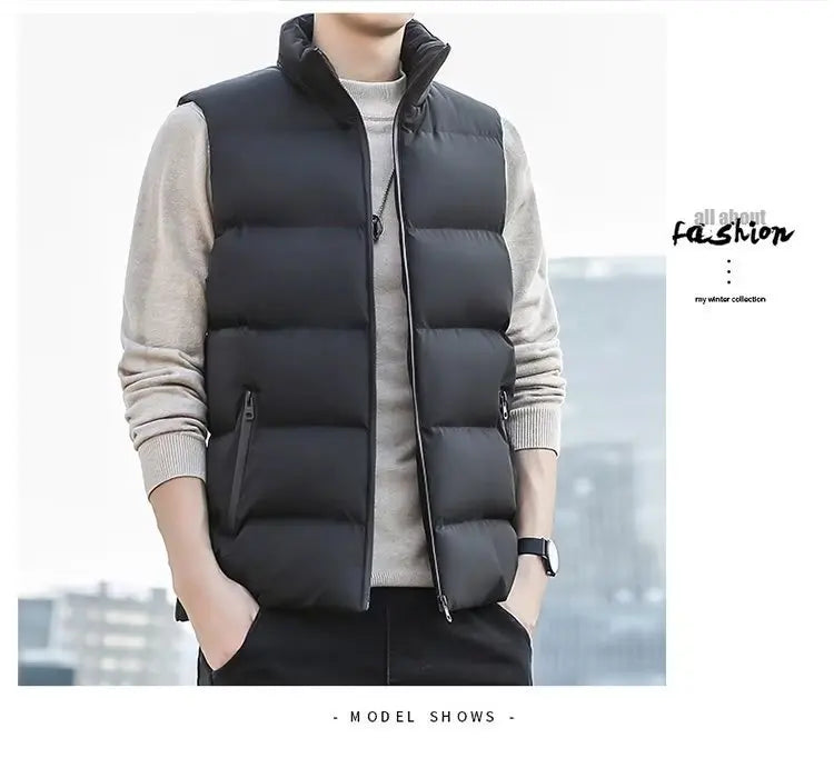 Chaleco Acolchado Minimalista - Estilo Coreano Hombre