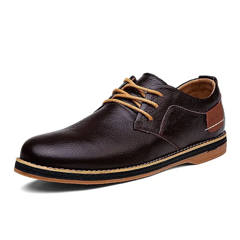 Zapatos Oxford Cuero Genuino Brogue - Estilo Italiano Elegantes Hombre