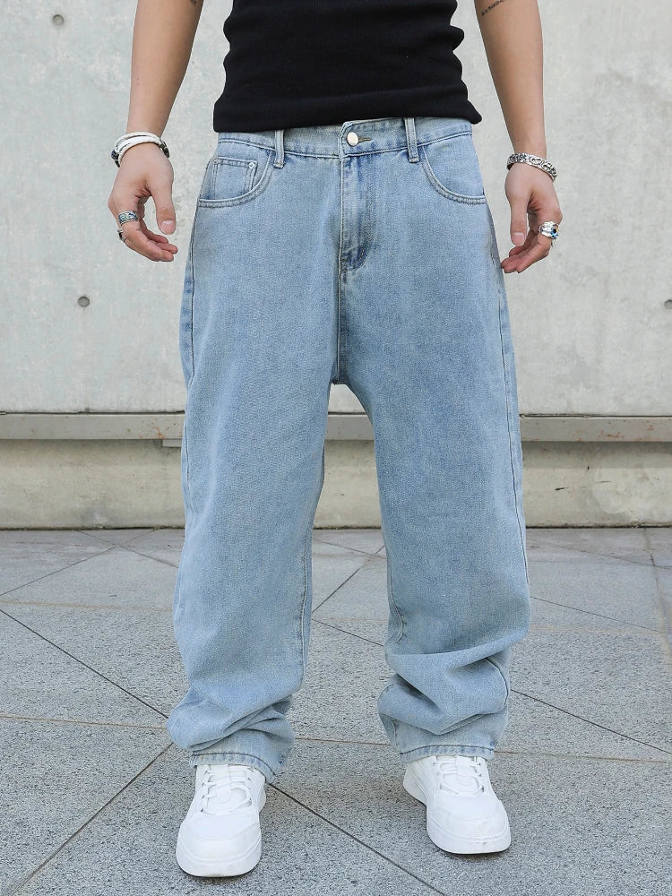Jeans Baggy Y2K Pierna Ancha - Estilo Streetwear Hombre