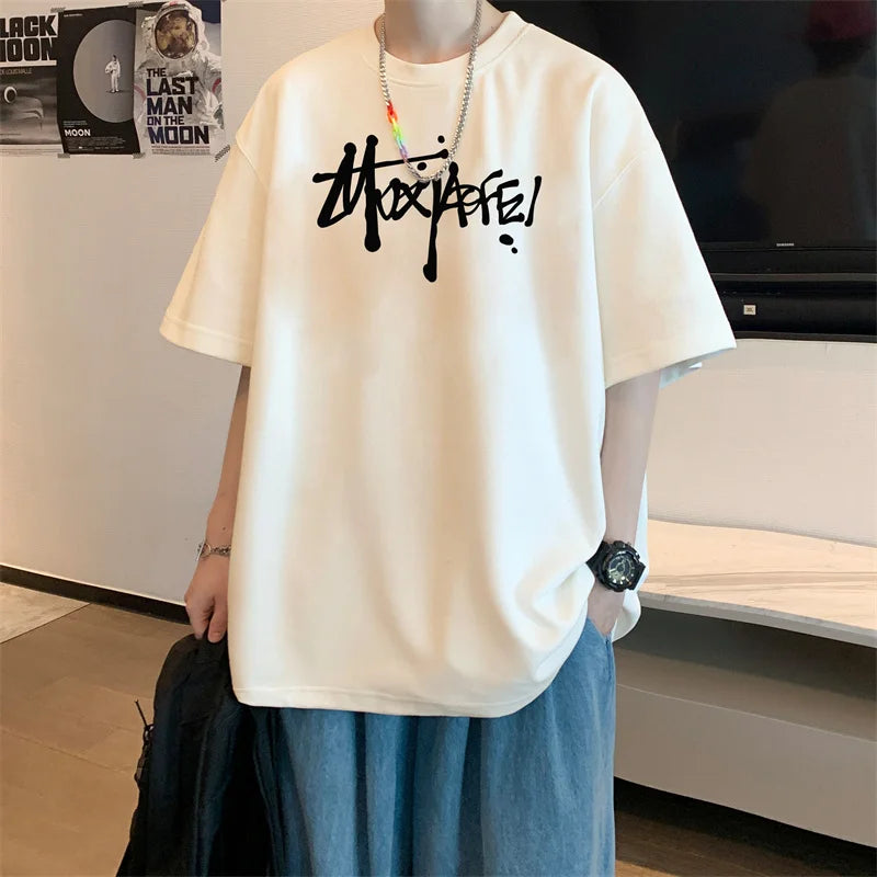 Camiseta Oversized de Algodón - Tallas Grandes hasta 4XL Hombre